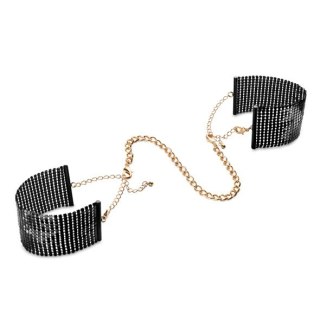 Bijoux Indiscrets Kajdanki Desir Metallique Mesh Black Handcuffs Bijoux Indiscrets