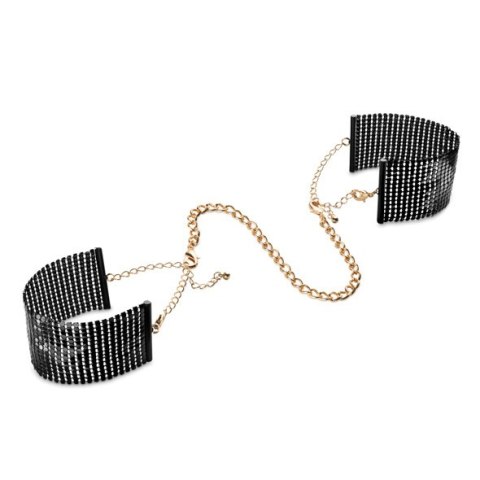Bijoux Indiscrets Kajdanki Desir Metallique Mesh Black Handcuffs Bijoux Indiscrets