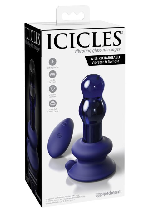 Icicles Wibrujący Szklany Korek Z Przyssawką No.83 Icicles
