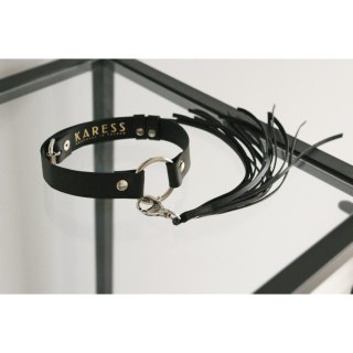 Karess Czarna Skórzana Obróżka Estera Karess