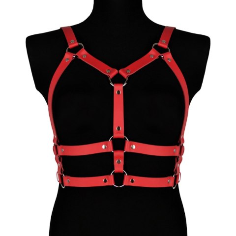 Karess Czerwona Skórzana Uprząż Na Ciało Salma Karess