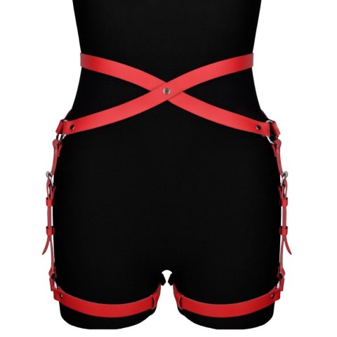 Karess Czerwona Skórzana Uprząż Na Uda Alisa Karess