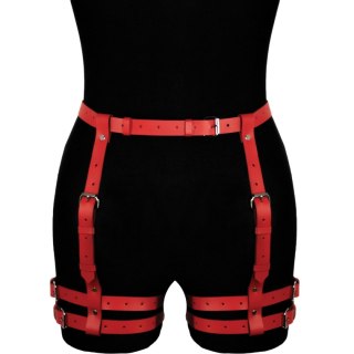 Karess Czerwona Skórzana Uprząż Na Uda Amelia Karess