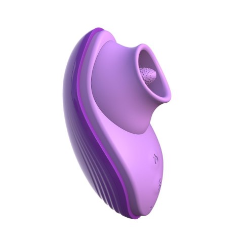 Fantasy for Her Silicone Fun Tongue – fioletowy stymulator z elastyczną osłonką i ruchomym języczkiem