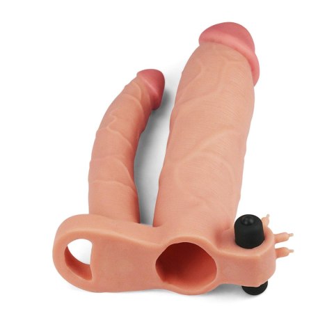 Add 3"" Pleasure X Tender Vibrating Double Penis Sleeve Add 3"" Pleasure X Tender Vibrating Double Penis Sleeve