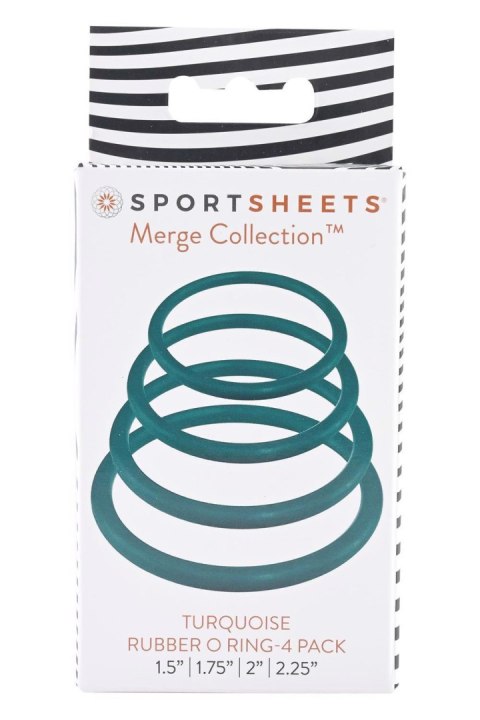 SPORTSHEETS TURQUOISE O RING 4 PACK SPORTSHEETS TURQUOISE O RING 4 PACK