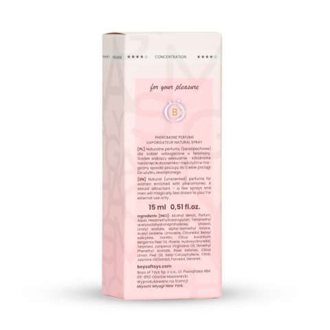 Miyoshi Miyagi Feromony damskie PURE feromon parfumes 15ml Femme Miyoshi Miyagi