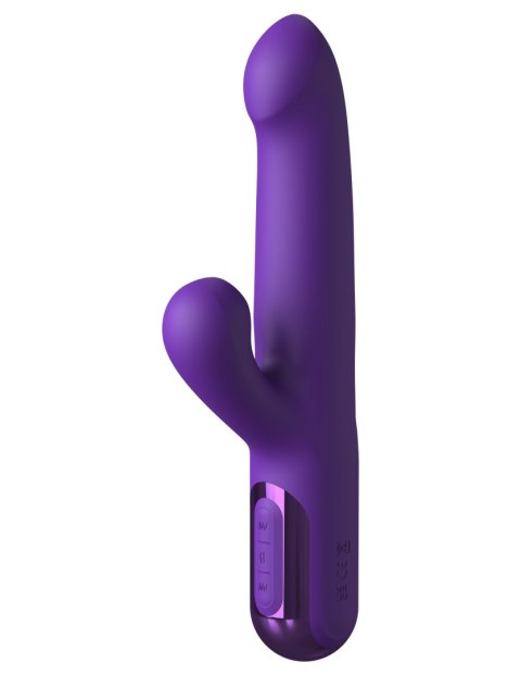 Fantasy for Her Super SoniX Thruster – fioletowy silikonowy wibrator z ramieniem stymulującym i trzema przyciskami
