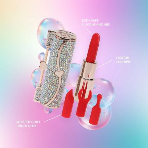 Cztery wymienne silikonowe zakończenia do wibratora Loveline Sparkle