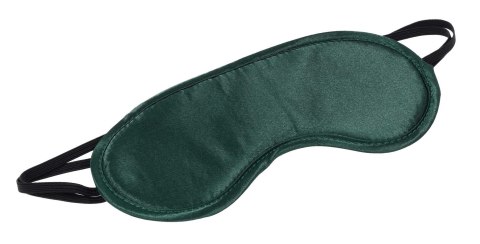 Zbliżenie na lśniącą strukturę satyny w opasce Indica Blindfold kolor szmaragdowy