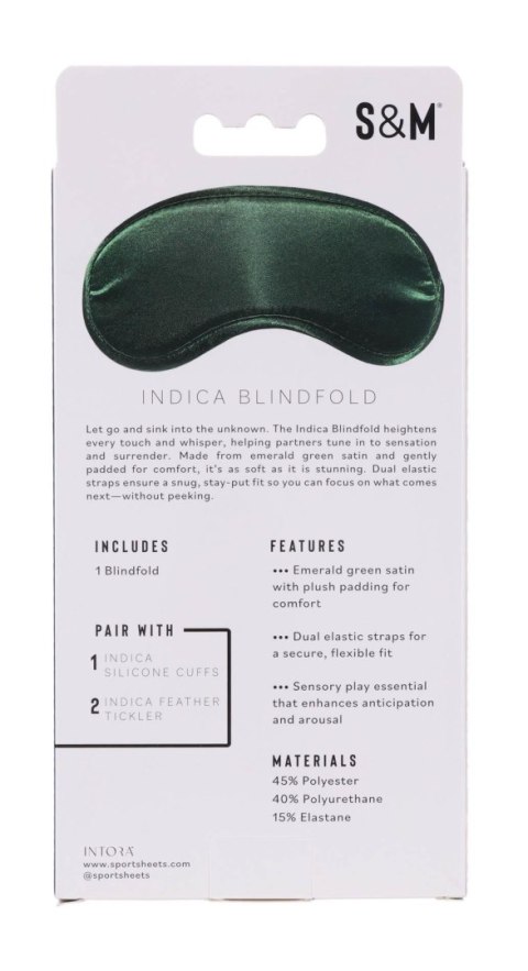 Eleganckie opakowanie opaski na oczy Indica Blindfold idealne na prezent premium