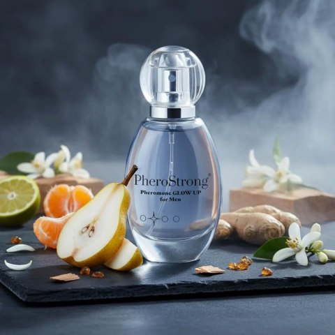 Piramida zapachowa męskich perfum PheroStrong: cedr, imbir, bergamotka