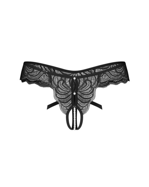 Łańcuszek z perłami w kroku.