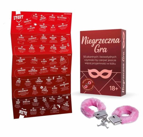 Gadżety dla par - plansza do gry i kolorowe kajdanki