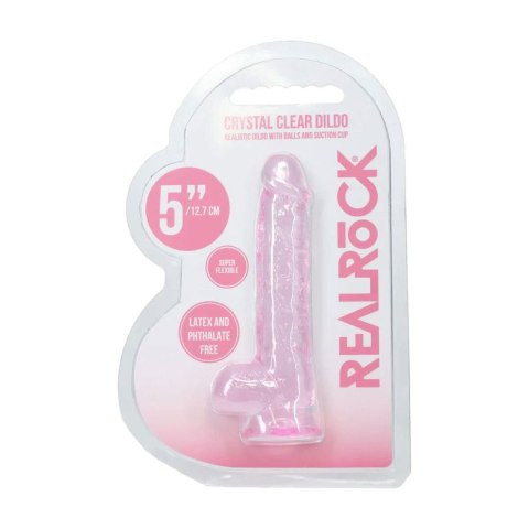 Realistic Dildo with Balls - 5" / 12,7 cm - Pink