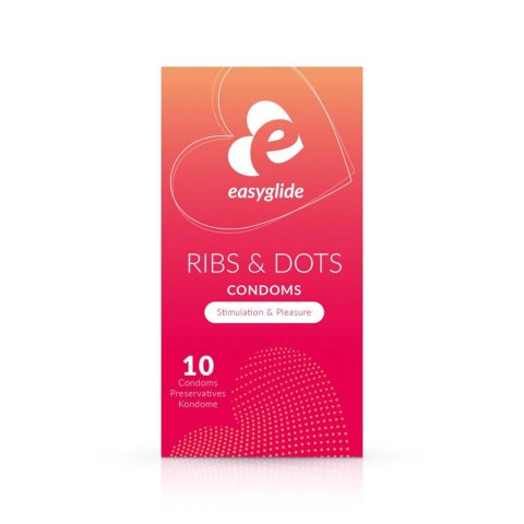 EasyGlide - Ribs and Dots Condoms 10 pcs