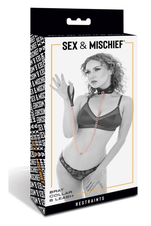 SEX AND MISCHIEF BRAT COLLAR AND LEASH SEX AND MISCHIEF BRAT COLLAR AND LEASH