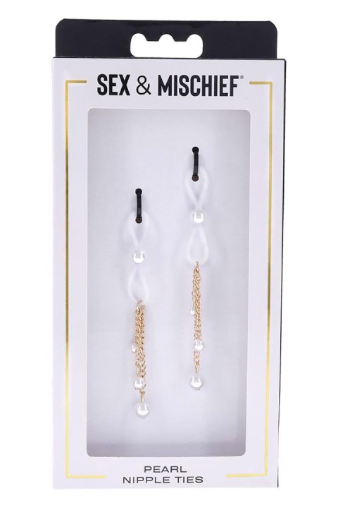 SEX AND MISCHIEF PEARL NIPPLE TIES SEX AND MISCHIEF PEARL NIPPLE TIES