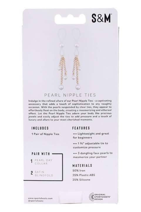 SEX AND MISCHIEF PEARL NIPPLE TIES SEX AND MISCHIEF PEARL NIPPLE TIES