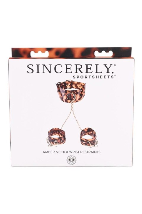 SPORTSHEETS AMBER NECK AND WRIST RESTRAINT SPORTSHEETS AMBER NECK AND WRIST RESTRAINT