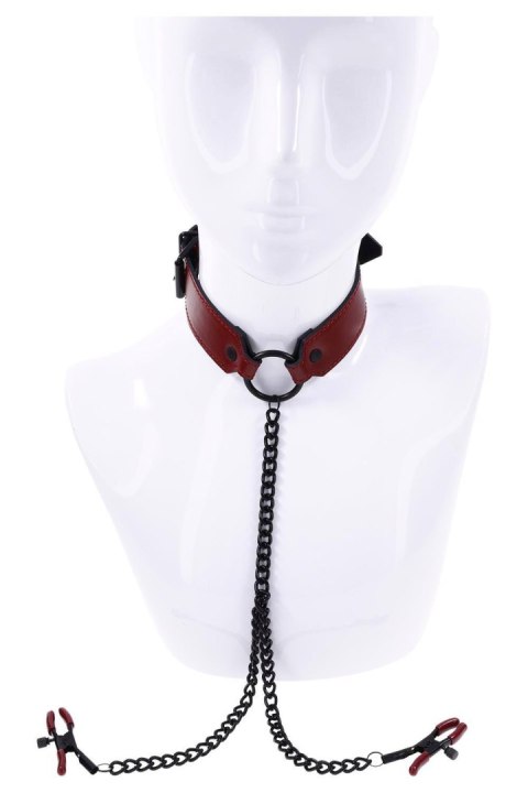 SPORTSHEETS SAFFRON COLLAR WITH NIPPLE CLAMPS SPORTSHEETS SAFFRON COLLAR WITH NIPPLE CLAMPS
