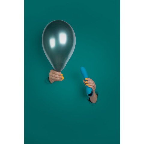 Smooth Silicone G-Spot Vibrator - Teal Blue