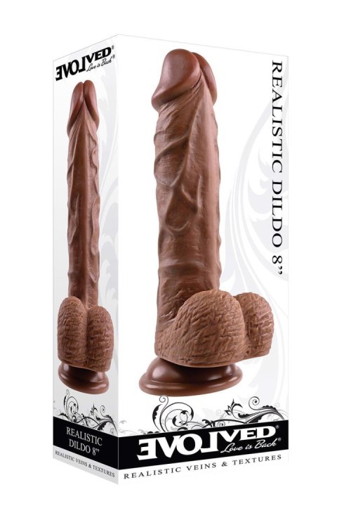 EVOLVED REALISTIC DILDO, DARK 20.3 cm EVOLVED REALISTIC DILDO, DARK 20.3 cm