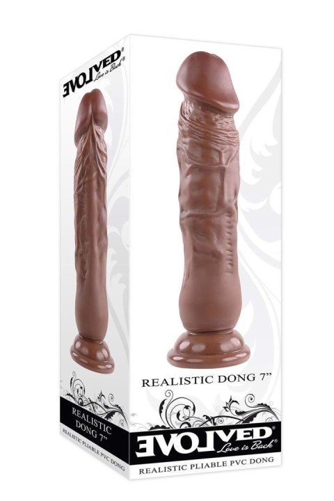 EVOLVED REALISTIC DONG, DARK 17.7 cm EVOLVED REALISTIC DONG, DARK 17.7 cm