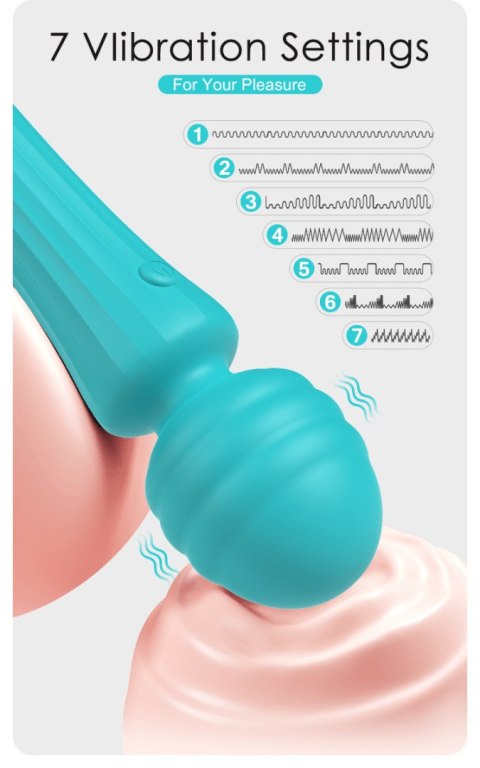 Party UP masażer kulowy magiczna różdżka ładowany usb kolor turkusowy Duuna