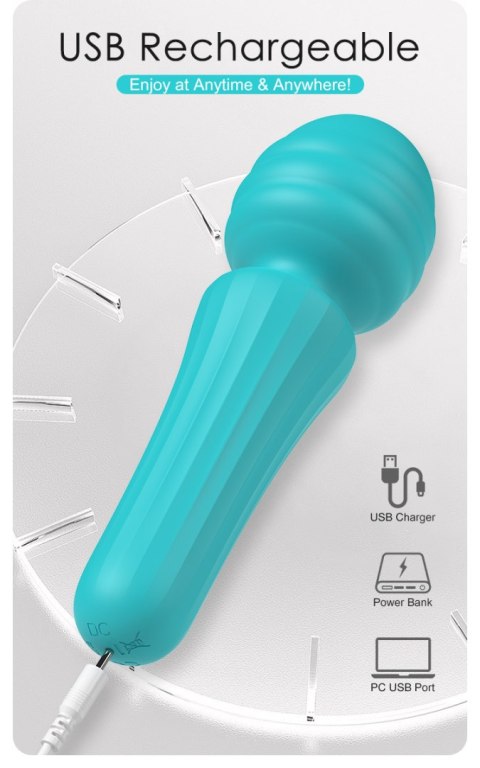 Party UP masażer kulowy magiczna różdżka ładowany usb kolor turkusowy Duuna