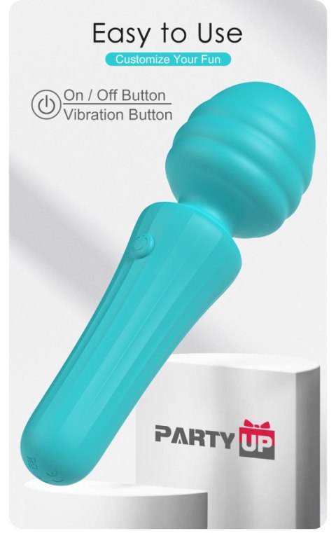 Party UP masażer kulowy magiczna różdżka ładowany usb kolor turkusowy Duuna