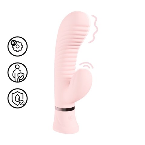 Mystique - Ribbed Rabbit Vibrator - Pink