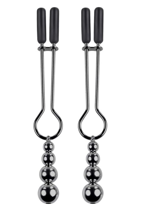 SELOPA BEADED NIPPLE CLAMPS BLACK CHROME SELOPA BEADED NIPPLE CLAMPS BLACK CHROME