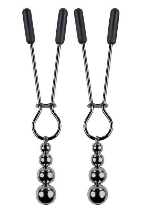 SELOPA BEADED NIPPLE CLAMPS BLACK CHROME SELOPA BEADED NIPPLE CLAMPS BLACK CHROME