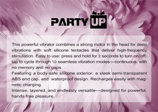 Party Up wibrator mini ładowany magnetycznie kolor fioletowy Kelly