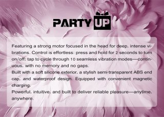 Party Up wibrator mini ładowany magnetycznie kolor turkusowy Niki