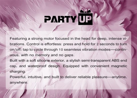 Party Up wibrator mini ładowany magnetycznie kolor turkusowy Niki