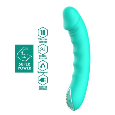 Party Up wibrator mini ładowany magnetycznie kolor turkusowy Niki