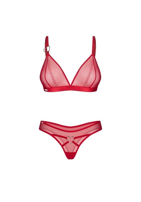 Obsessive Crimessa rozm. L/XL – Czerwona Siateczka i Ozdobne Serca