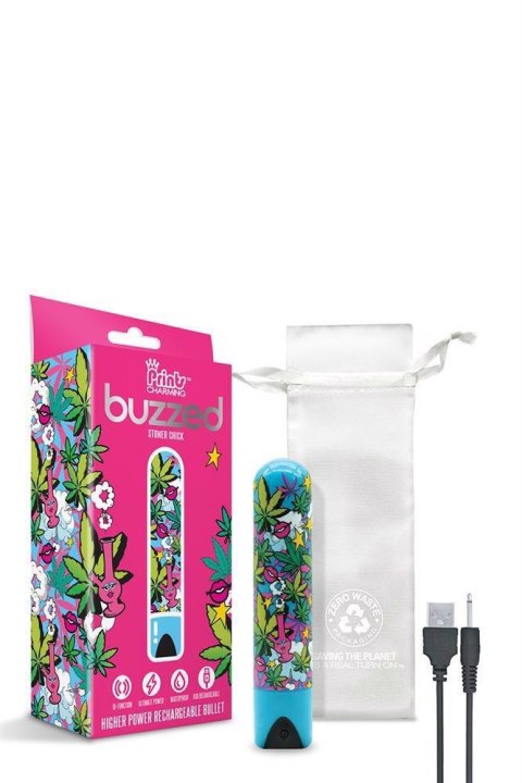 PRINTS CHARMING BUZZED BULLET STONER CHICK PRINTS CHARMING BUZZED BULLET STONER CHICK
