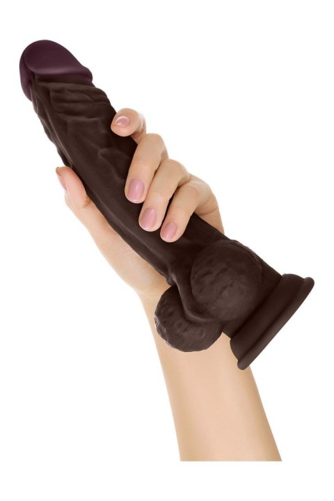 SHAFT MODEL A 10.5 INCH LIQUID SILICONE DONG WITH BALLS MAHOGANY SHAFT MODEL A 10.5 INCH LIQUID SILICONE DONG WITH BALLS MAHOGANY
