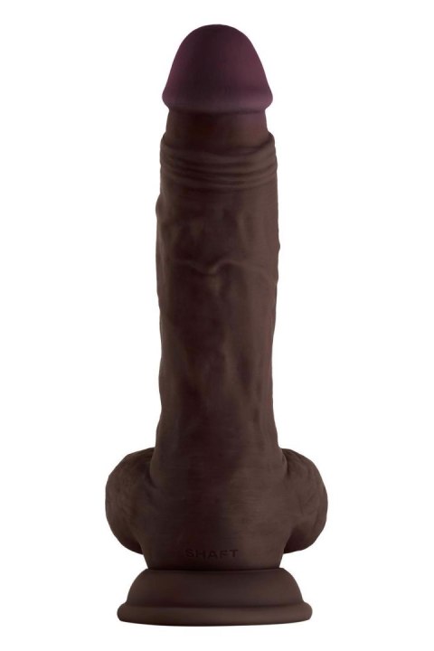 SHAFT MODEL A 9.5 INCH LIQUIDE SILICONE DONG WITH BALLS MAHOGANY SHAFT MODEL A 9.5 INCH LIQUIDE SILICONE DONG WITH BALLS MAHOGANY