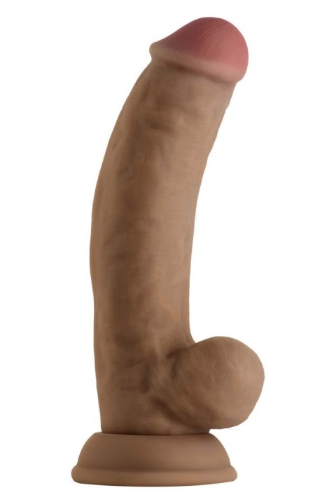 SHAFT MODEL C 7.5 INCH LIQUID SILICONE DONG WITH BALLS OAK SHAFT MODEL C 7.5 INCH LIQUID SILICONE DONG WITH BALLS OAK