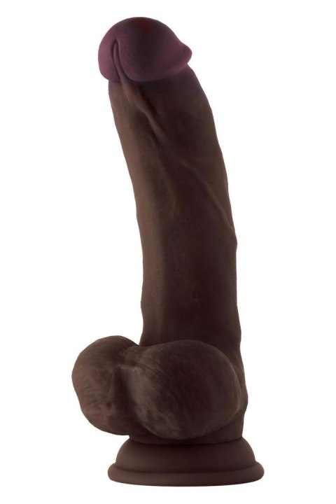 SHAFT MODEL C 8.5 INCH LIQUIDE SILICONE DONG WITH BALLS MAHOGANY SHAFT MODEL C 8.5 INCH LIQUIDE SILICONE DONG WITH BALLS MAHOGANY