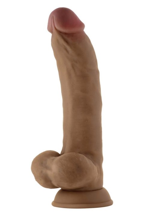 SHAFT MODEL C 9.5 INCH LIQUID SILICONE DONG WITH BALLS OAK SHAFT MODEL C 9.5 INCH LIQUID SILICONE DONG WITH BALLS OAK