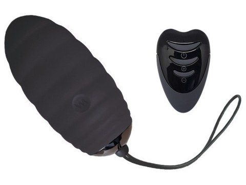 Czarne wibrujące jajko Adrien Lastic Ocean Breeze 2.0 z mini pilotem