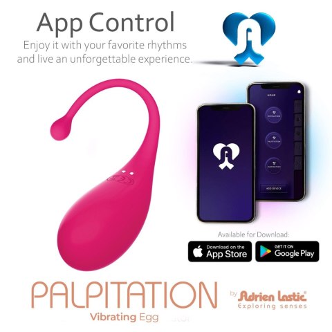 Adrien Lastic Palpitation Fuchsia – wibrujące jajko z aplikacją AdLove