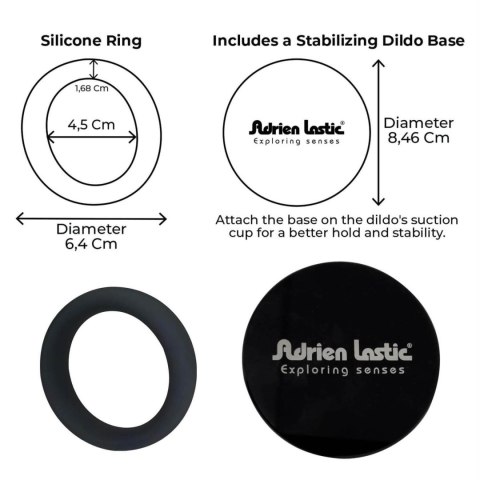 Adrien Lastic Lastic Strap-On – uniwersalna uprząż z silikonowym pierścieniem