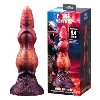 Power Monsters Savage Beastlord - 24 cm Rippled Monster Silicone Dildo