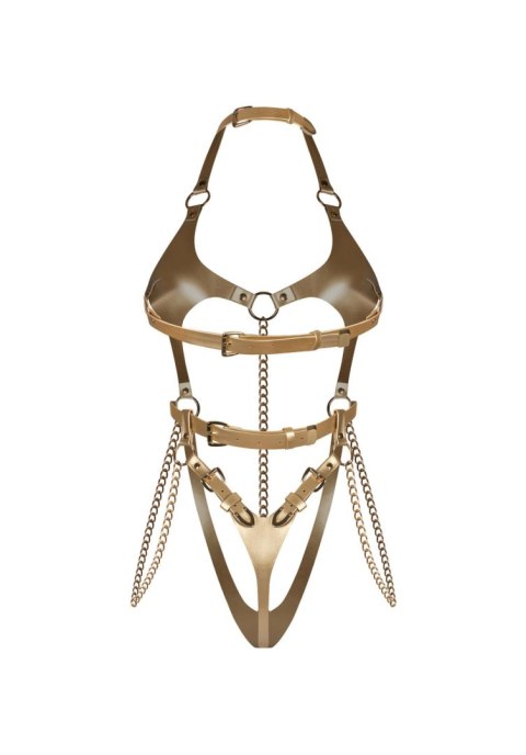 Obsessive Anyya Gold rozm. S/M/L – Otwarte Body ze Złotymi Łańcuszkami